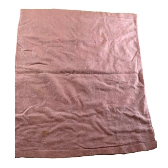 Vintage Home Made Patchwork Blanket 31x27 Has Spots - Picture 2 of 11